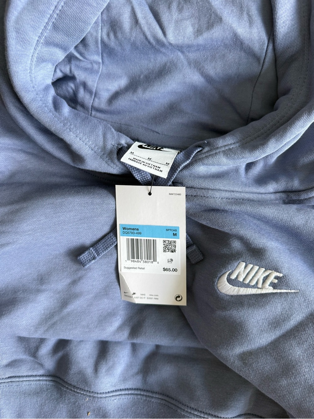 Nike Women's Light Lavender Pullover Hoodie with White Swoosh